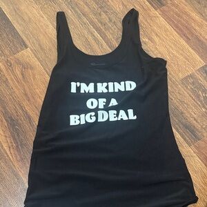 Black Graphic Tank Top